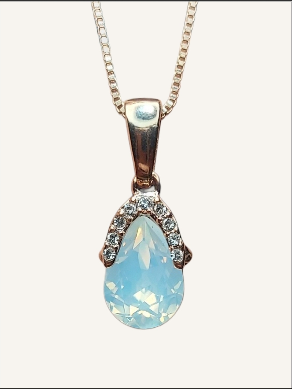 NWT Nadine West Faux Opal Crystal Teardrop Necklace - Women's Rhinestone Jewelry